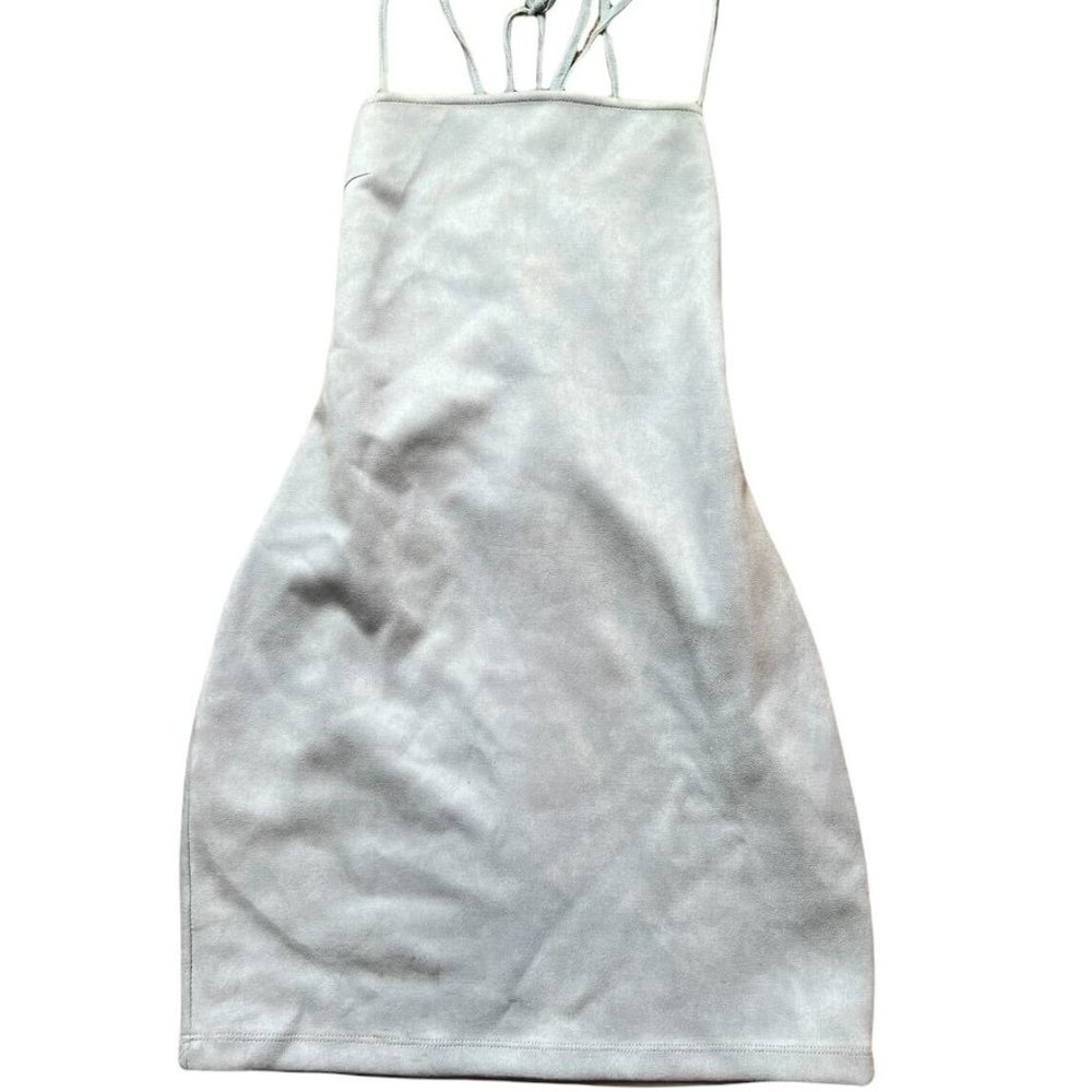 White Fox Boutique Baby Blue Velvet Dress